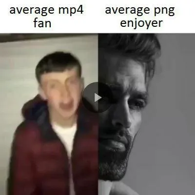 Average MP4 Fan vs PNG Enjoyer