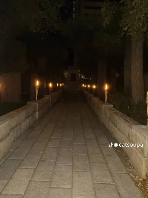Таинственная дорожка со свечами
