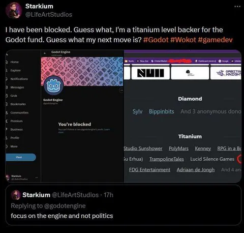 Titanium Backer Gets Blocked