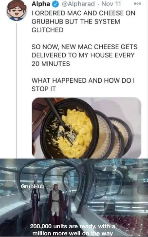 Mac and Cheese Delivery Glitch