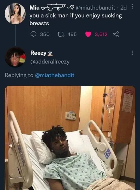 Sick Man Enjoys Sucking Breasts