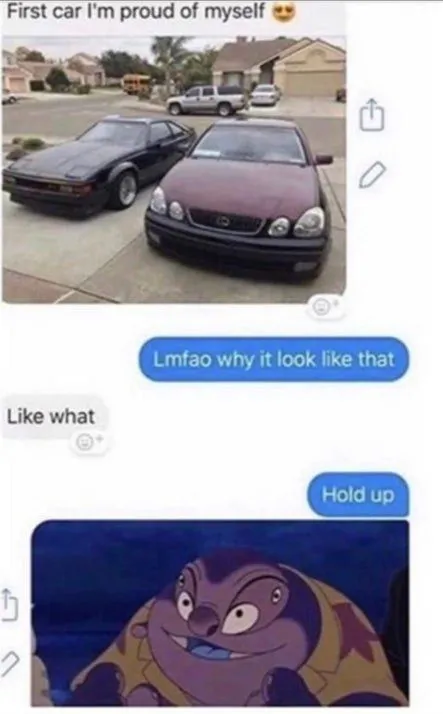 First Car Looks Like Stitch