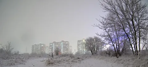 Внезапный снег посреди весны