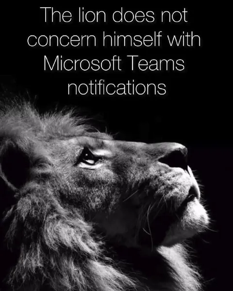Lion Ignores Teams Notifications