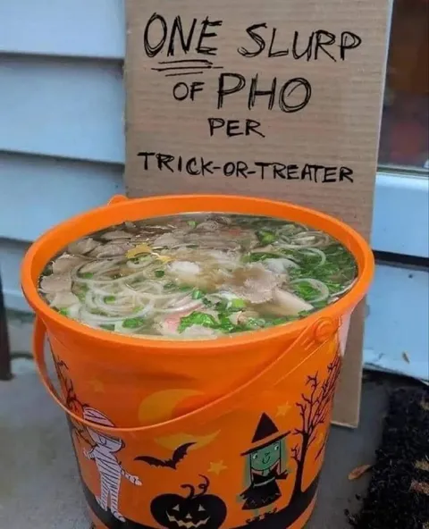 One Slurp of Pho per Trick-or-Treater