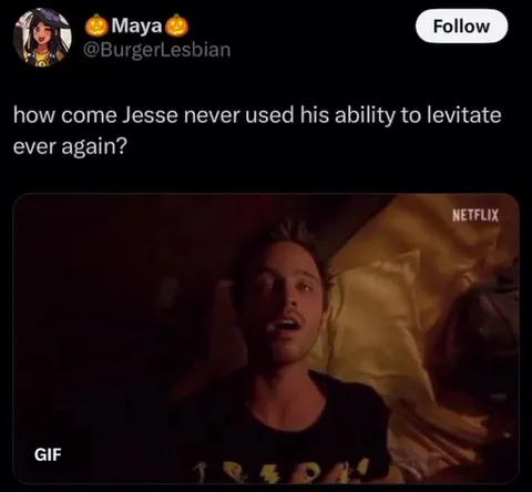 Jesse’s Forgotten Levitation Ability
