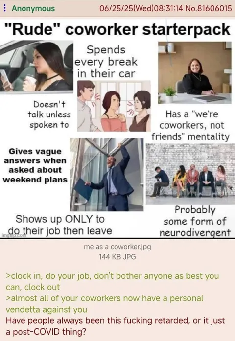Rude Coworker Starter Pack