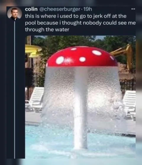 Pool Mushroom Jerk-Off Confession