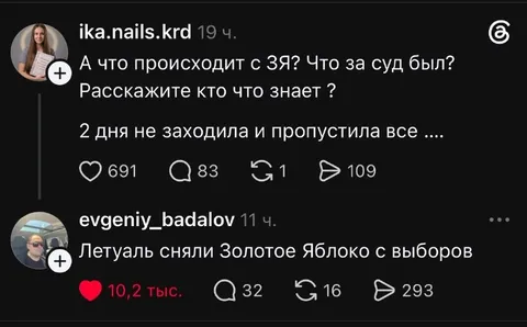 Золотое Яблоко сняли с выборов