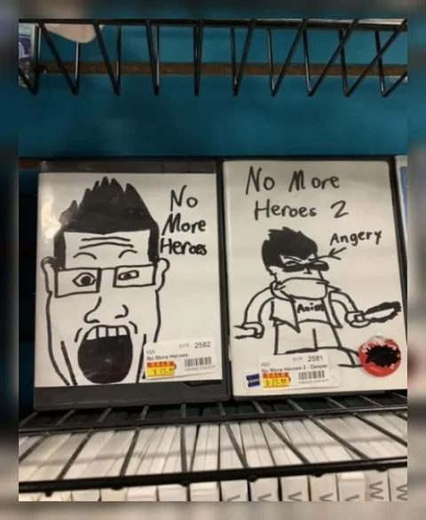 No More Heroes Shelf Drawing