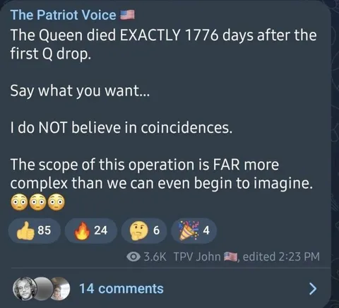 The Queen QAnon Coincidence