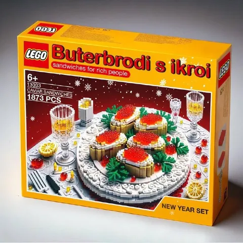 Бутерброды с икрой из LEGO