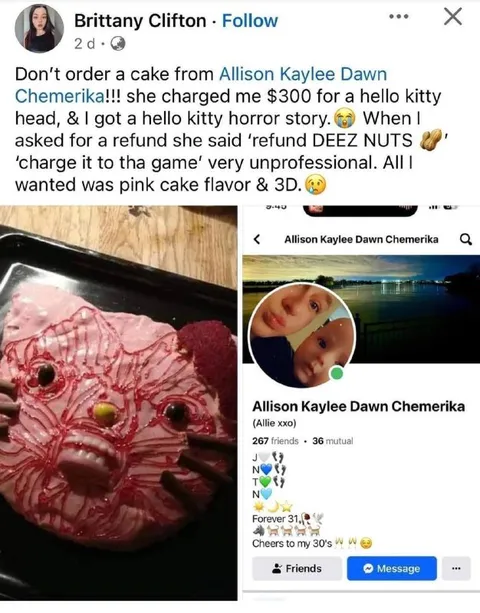 Pink Hello Kitty Horror Cake