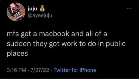 MacBook Public Work Tweet