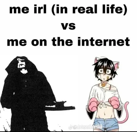 Me in real life vs internet