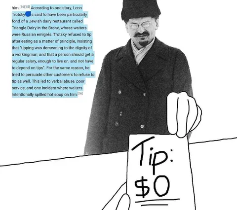 Trotsky Leaves No Tip