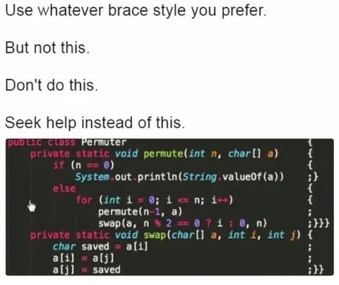 Do Not Use This Brace Style
