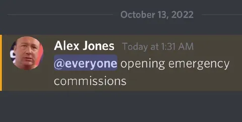 Alex Jones Emergency Commissions