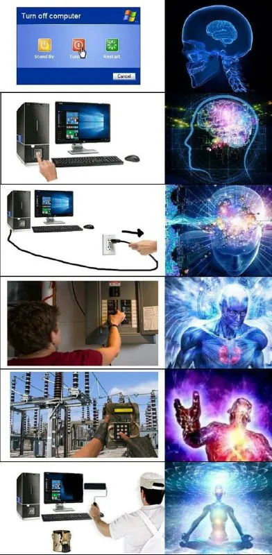 Turning Off the Computer Enlightenment