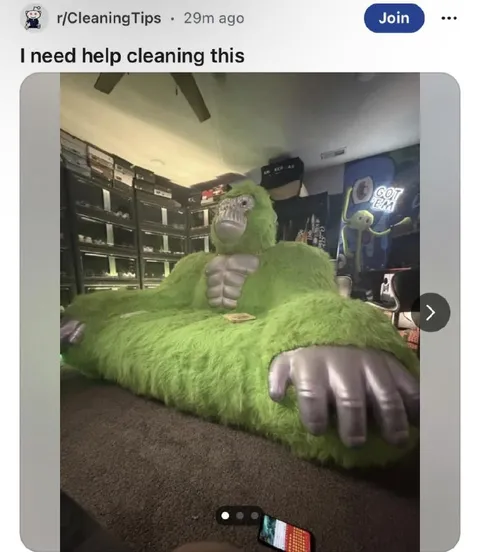 Help Cleaning the Giant Gorilla
