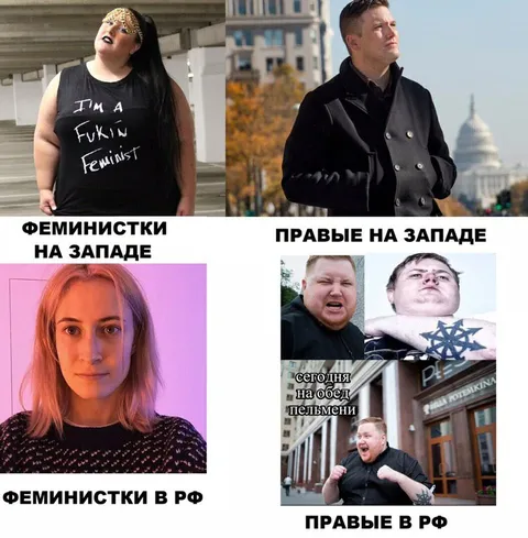 Феминистки и правые на Западе и в РФ