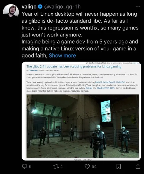 Linux Gaming Regression