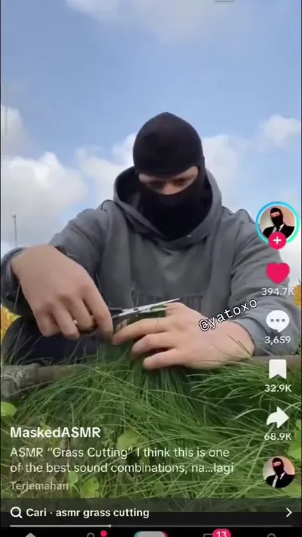 Masked Man Cuts the Earth’s Hair