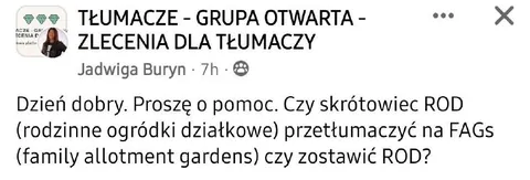 Czy ROD tłumaczyć na FAGS?