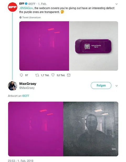 Transparent Purple Webcam Covers
