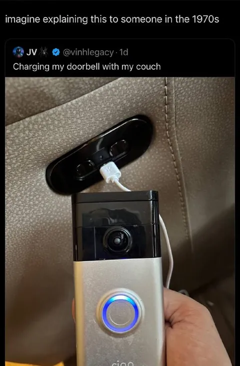 Charging a Doorbell with a Couch