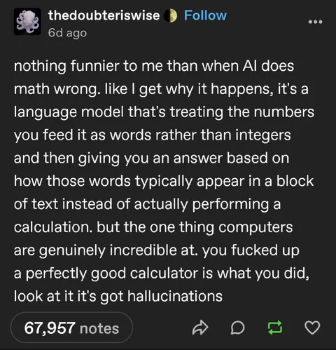 AI Does Math Wrong