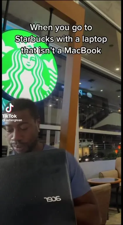 Laptop Isn't a MacBook at Starbucks