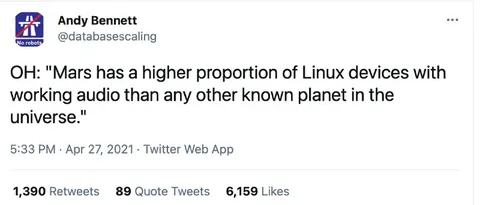 Mars Linux Audio Tweet