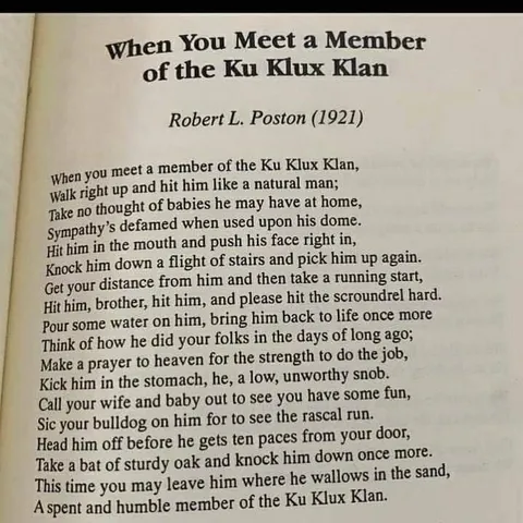When You Meet a Klan Member