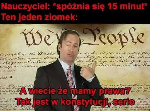 Ten jeden ziomek zna konstytucję