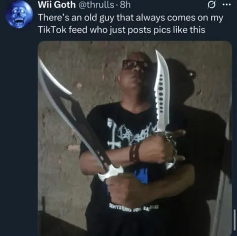 Old Guy With Swords