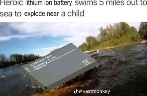Heroic Battery Swims to Explode