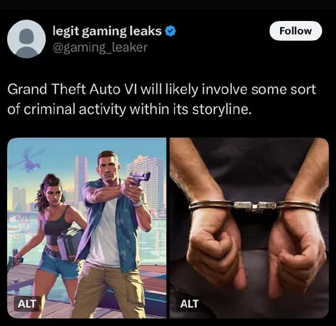 GTA VI Criminal Activity Leak