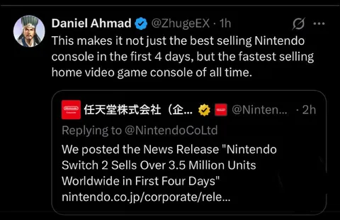 Nintendo Switch 2 Sales Boast