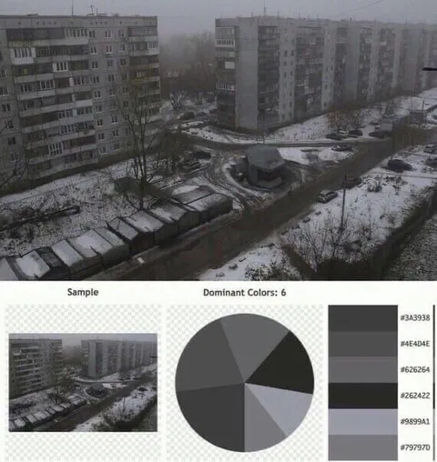 Gray Winter Apartment Courtyard