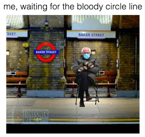 Bernie waits for the Circle line