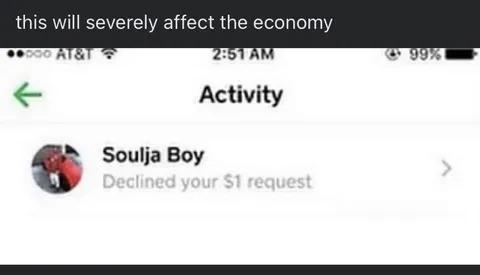 Soulja Boy Declines One Dollar