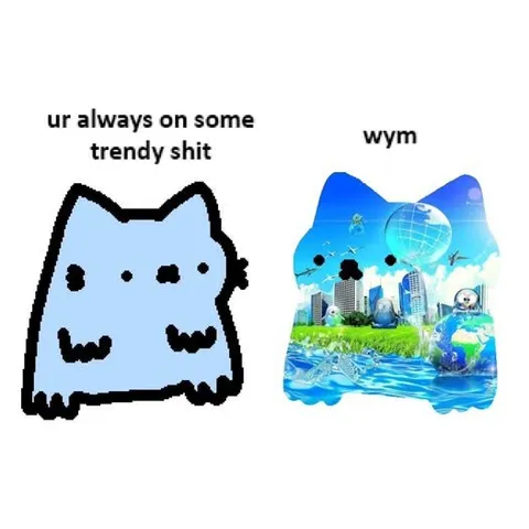 Cat on Trendy Shit