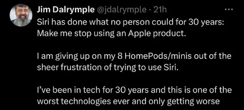 Siri Makes Him Quit Apple