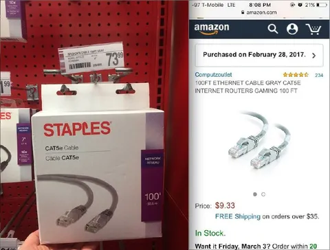 Staples Cable Price Shock