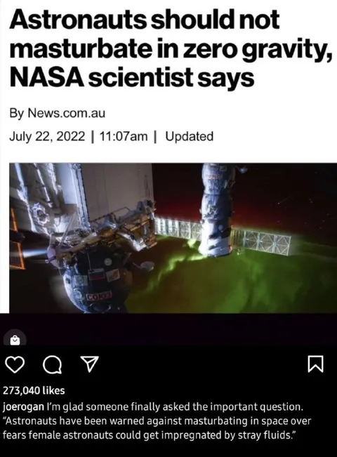 Astronauts Should Not Masturbate in Zero Gravity