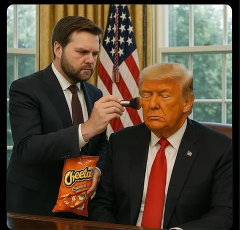 Джей Ди Вэнс красит Трампа чипсами