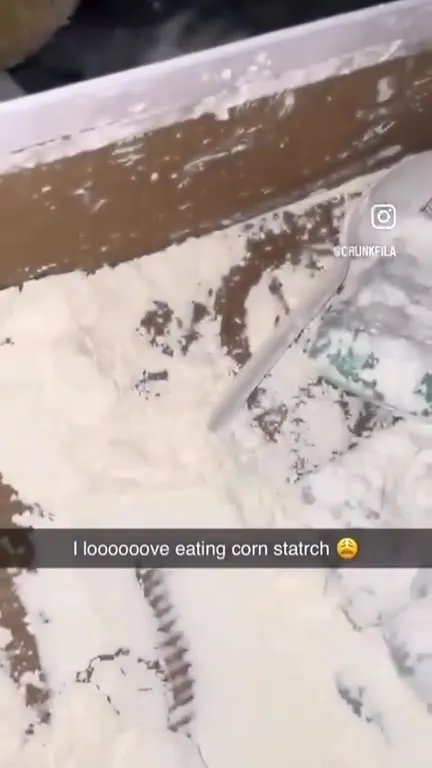 I love eating corn starch