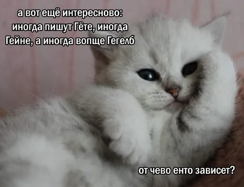 Почему пишут Гёте, Гейне и Гегель