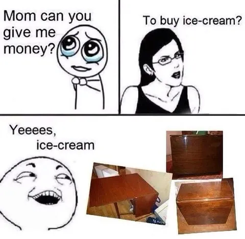 Mom Gives Money for Ice Cream